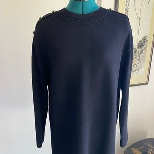 St Johns sweater tunic with gold button detail.